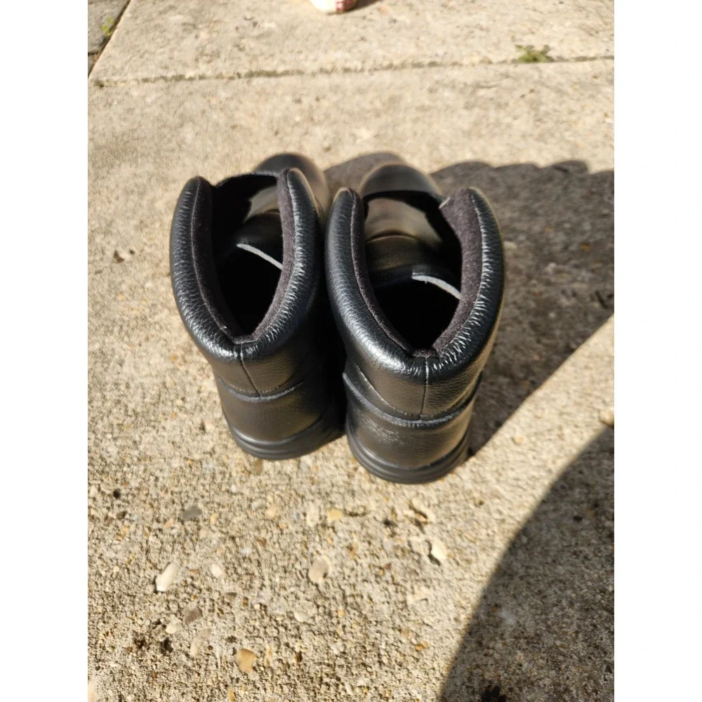 Orthopedic Black Leather Men's Cushioned Ankle Boots  11.5 4W SAS big Drew